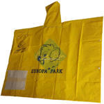 Yellow EVA festival rain poncho for children